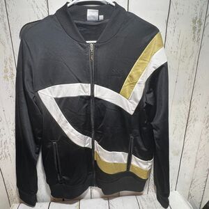 Adidas Originals Womens Jacket Black Track Top Trefoil Logo Vintage Retro Sz L